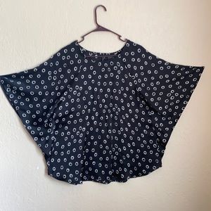 Black and white blouse